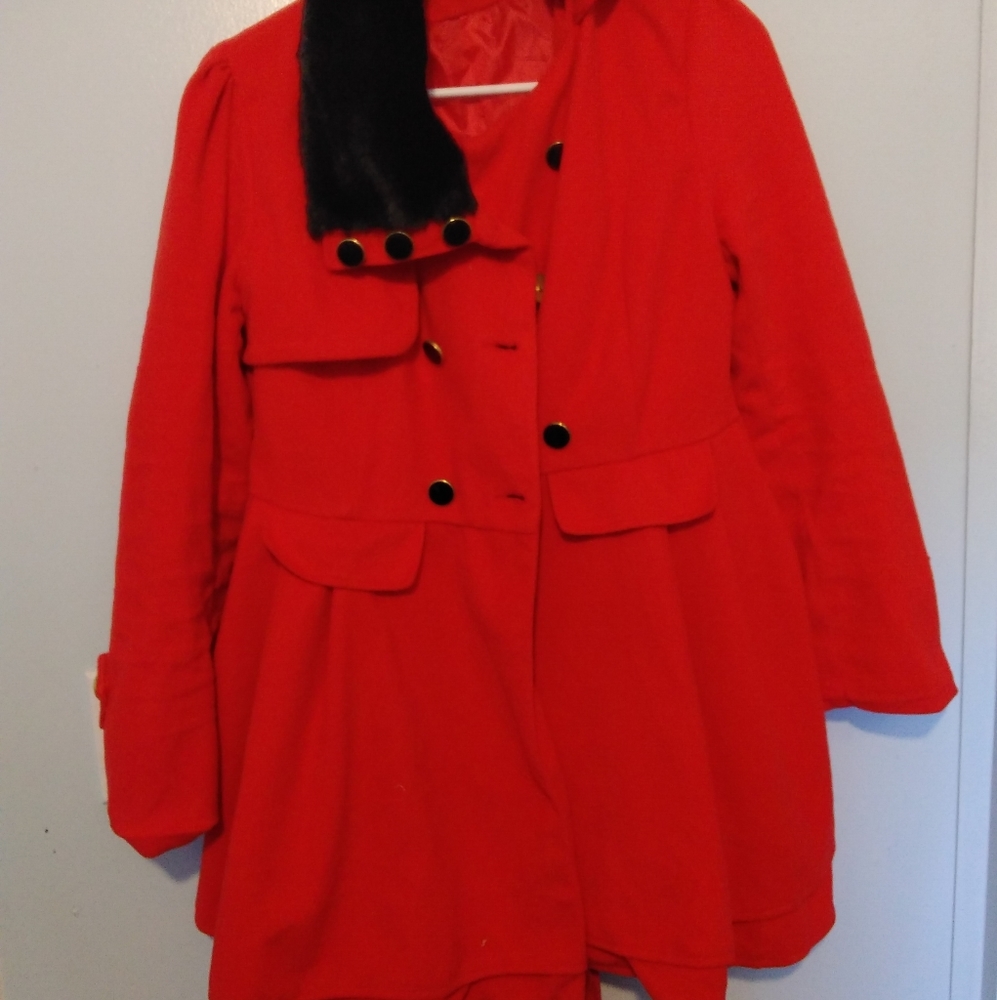 Red Pea Coat
